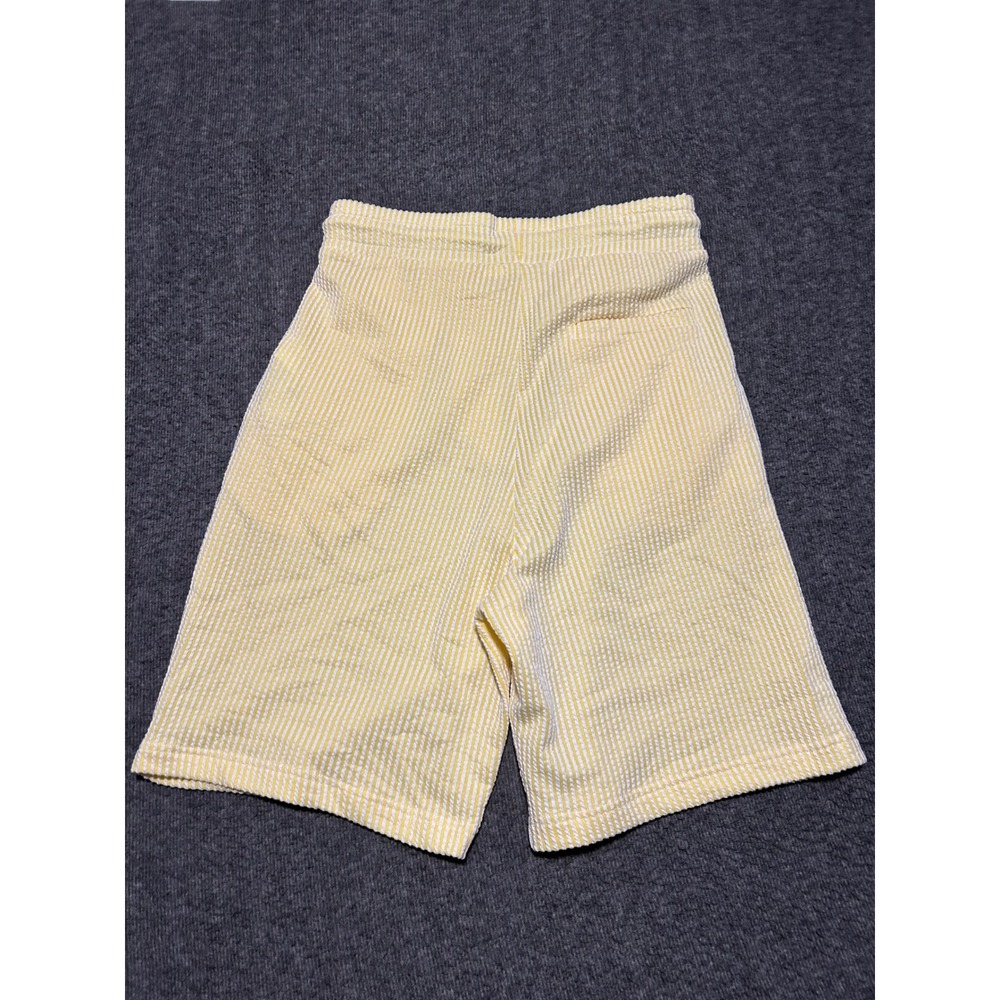 Zara textured shorts yellow mens medium casual new cotton blend - Picture 2 of 7